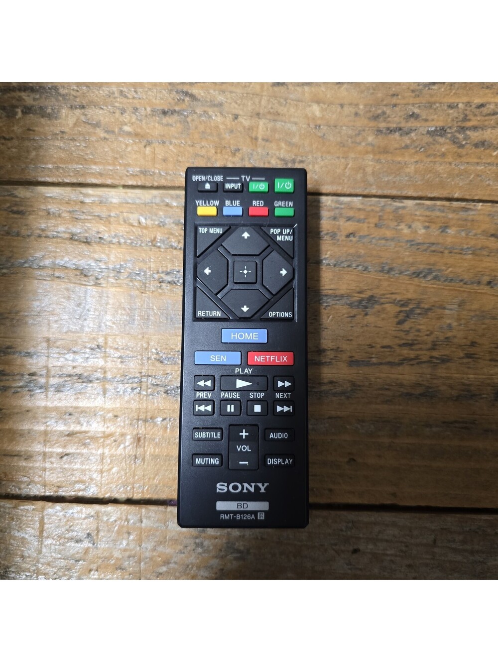 GENUINE Sony RMT-B126A Blu-Ray Player Remote Control T36